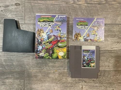 Teenage Mutant Ninja Turtles Manhattan Project NES Box And Manual Tested