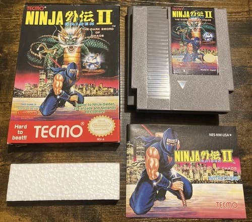 Ninja Gaiden II: The Dark Sword of Chaos, Nintendo NES CIB Nice Condition!