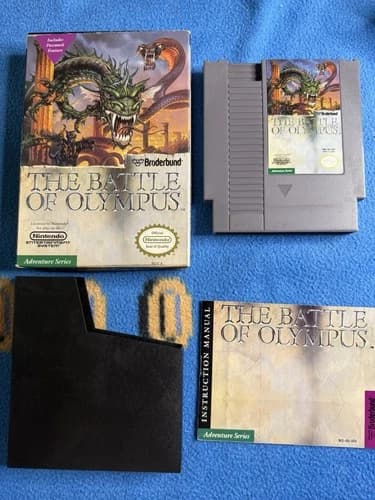 The Battle of Olympus Nintendo NES Cib Tested Authentic Game Box Manual