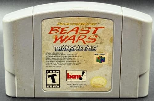 Transformers Beast Wars Transmetals Nintendo 64 N64 Game Only Authentic