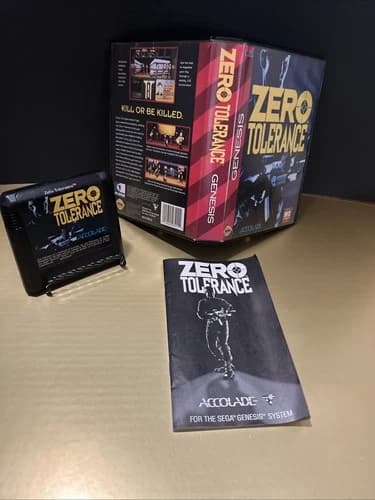 Zero Tolerance (Sega Genesis, 1994) authentic Cib