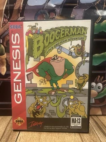 Boogerman: A Pick and Flick Adventure /Sega Genesis Complete w/ Manual MA-13