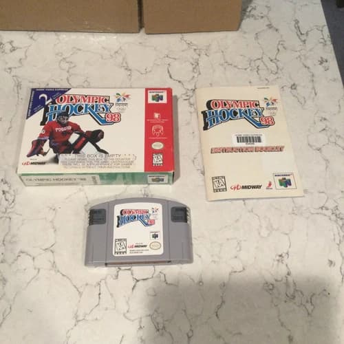 Olympic Hockey 98 (Nintendo 64, 1998) Nintendo Box and Manual