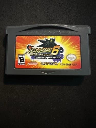 Game Boy Advance Mega Man Battle Network 6 Cybeast Gregar Nintendo GBA Authentic