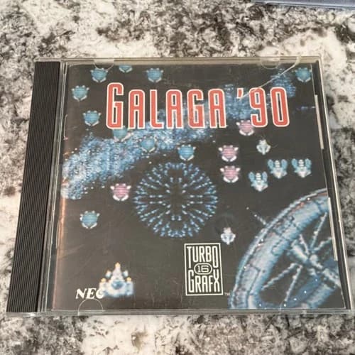 Galaga '90 by NEC TurboGrafx-16 HuCARD Shooter 1989 Galaxian/Galaga Series