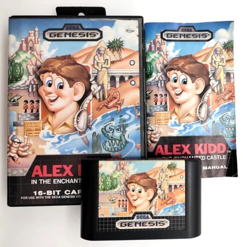 Alex Kidd in the Enchanted Castle (Sega Genesis, 1990) COMPLETE CIB Authentic!