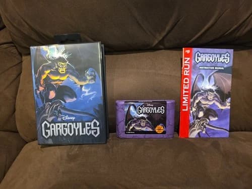 SEGA GENESIS GARGOYLES COLLECTORS EDITION LIMITED RUN PURPLE CART RARE CIB LRG