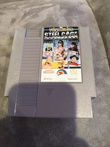 WWF WrestleMania: Steel Cage Challenge NES Cleaned and Tested Working