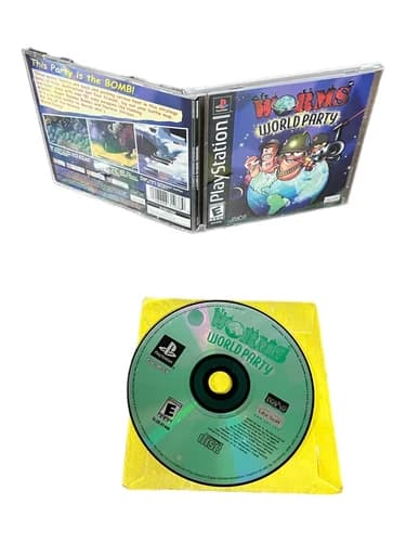 Sony PlayStation 1 PS1 CIB COMPLETE TESTED Worms World Party