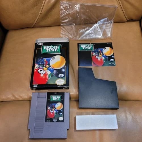 Break Time The National Pool Tour Nintendo NES Complete in Box CIB