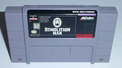 Demolition Man (Super Nintendo SNES Authentic Game) Cleaned Tested Working