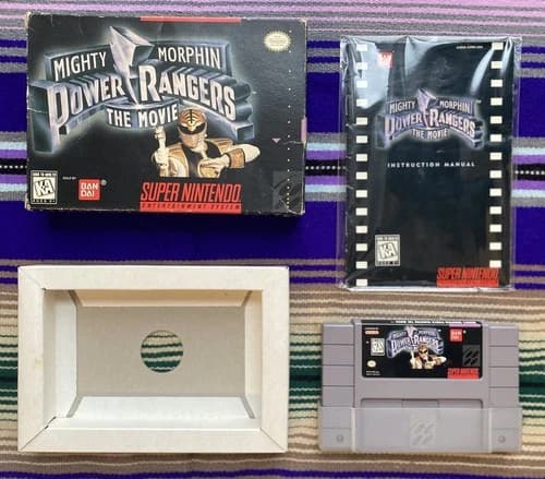 Mighty Morphin Power Rangers The Movie Super Nintendo SNES Complete CIB *TESTED*