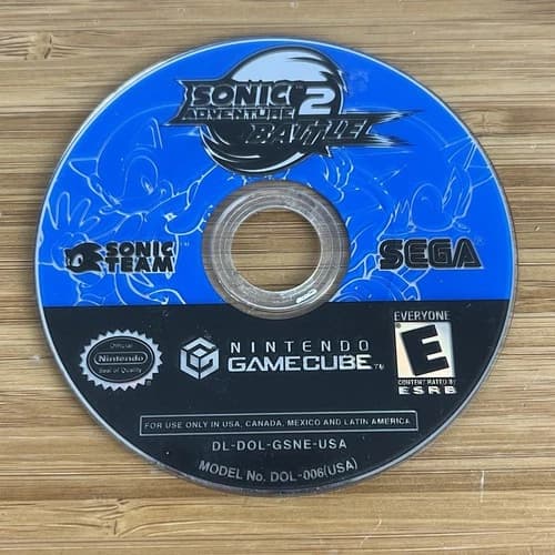 Sonic Adventure 2 Battle (Nintendo GameCube, 2002) Disc Only