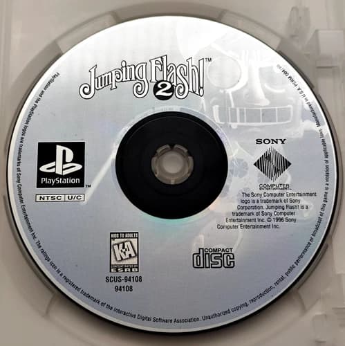 Jumping Flash 2 (Sony PlayStation 1 PS1, 1996) *Disc Only* Tested & Cleaned!
