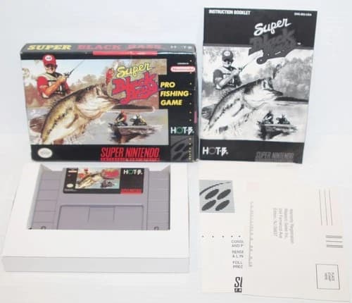 Super Black Bass - Super Nintendo SNES 1991 Complete w/ Box CIB Authentic Game