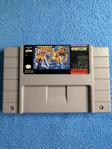SATURDAY NIGHT SLAM MASTERS Super Nintendo SNES Tested Authentic Cartridge Only