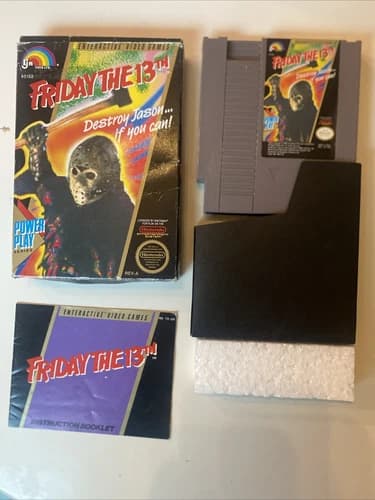 Friday The 13th NES Nintendo Complete CIB Very Good Cond Circle Seal Box Manual