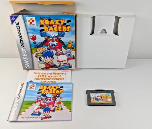 Konami Krazy Racers Nintendo Gameboy Advance GBA Complete in Box CIB Crazy