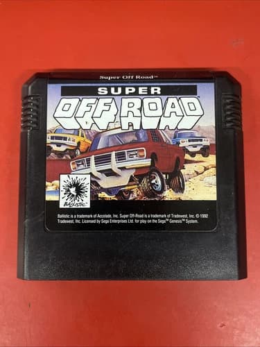 Sega Genesis Super Off Road Authentic Tested & Working Ballistic 1992 Cartridge