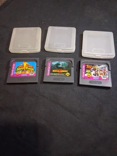 3 Sega Game Gear Games. Mk2, Power Rangers And Taz: Escape From Mars