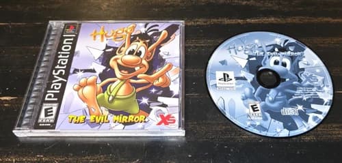 Hugo The Evil Mirror PS1 Complete Case Disc Manual Tested CIB