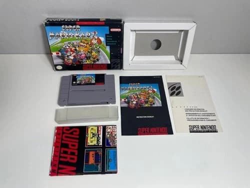 Super Mario Kart SNES Super Nintendo CIB Complete Authentic