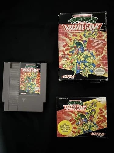 Teenage Mutant Ninja Turtles 2: The Arcade Game for Nintendo NES Box And Manual