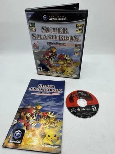 Super Smash Bros Melee Nintendo GameCube Game Complete CIB Tested