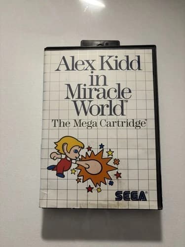 Alex Kidd in Miracle World Sega Master System 1986 vintage rare mario authenti