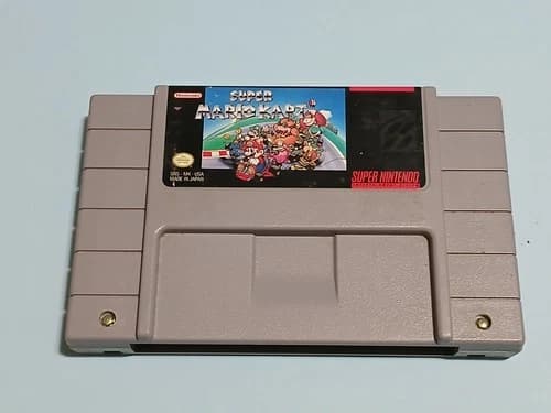 Super Mario Kart SNES (Nintendo SNES, 1992) Authentic Tested Working