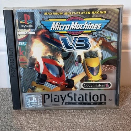 Micro Machines V3 - Platinum Edition for Sony Playstation One (PS1) complete