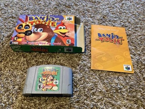 Banjo-Tooie N64 CIB with manual and plastic protector sleeve - authentic