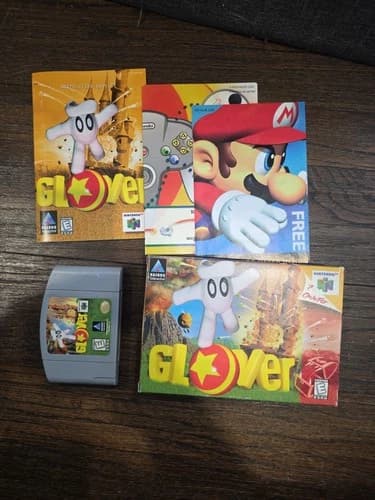 Glover Nintendo 64 N64 Complete In Box CIB with Operation Card