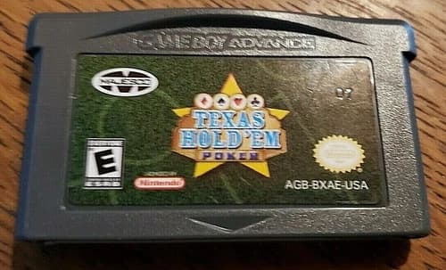 TEXAS HOLD 'EM POKER NINTENDO GAME BOY ADVANCE SP GBA **CARTRIDGE ONLY**