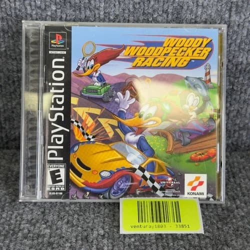 Woody Woodpecker Racing PS1 Game Sony PlayStation Kart Racer Disc Only Tested
