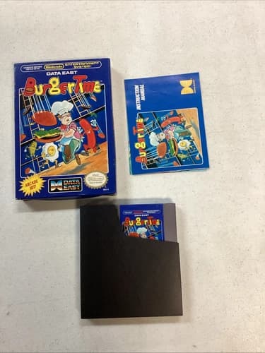 Burger Time (NES, 1987) CIB with Manual