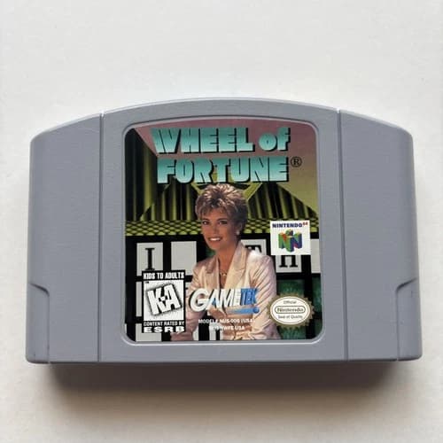 Wheel of Fortune N64 Nintendo 64 Authentic Cleaned Tested Super Fun Retro Kids