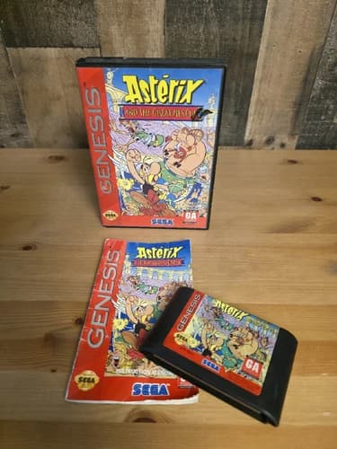Sega Genesis Asterix and the Great Rescue CIB Complete In Box Tested Works 1994