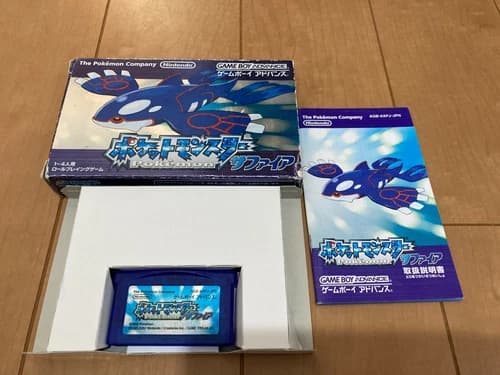 GameBoy Advance Pokemon Sapphire GBA BOX and Manual