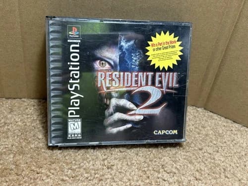 Resident Evil 2 PS1 Black Label Complete CIB Tested Working PlayStation 1 Capcom