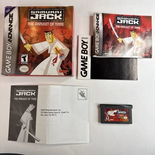 Nintendo Gameboy Advance: Samurai Jack - The Amulet of Time Complete In Box CIB