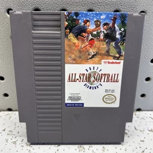Dusty Diamond's All-Star Softball Nintendo NES Great Condition Tested Working !