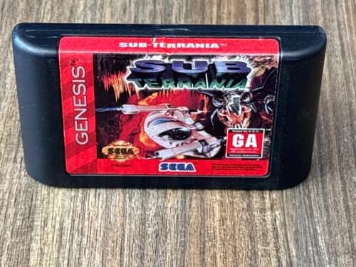 Sub-Terrania (Sega Genesis, 1994) - Authentic Cartridge Only - Tested & Working!