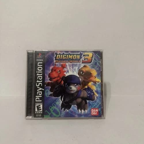 Digimon World 3 Playstation PS1 Complete With Manual Tested Working Game READ
