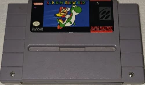Nintendo Super Mario World (1991) Super Nintendo SNES, NTSC-U/C Game Cartridge