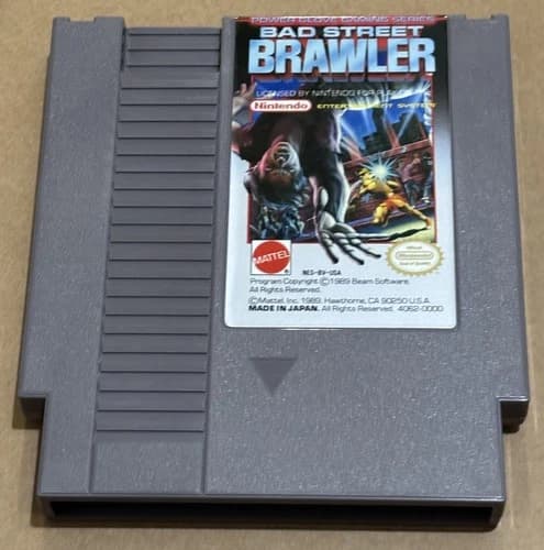 Nintendo NES Bad Street Brawler (Cleaned, Tested & Working)