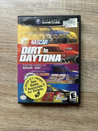 NASCAR Dirt to Daytona Nintendo Gamecube CIB Complete Tested & Working