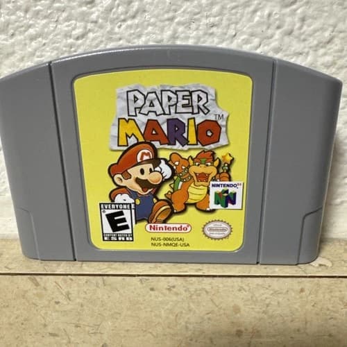 Nintendo's 2001 Paper Mario Game Cartridge for N64