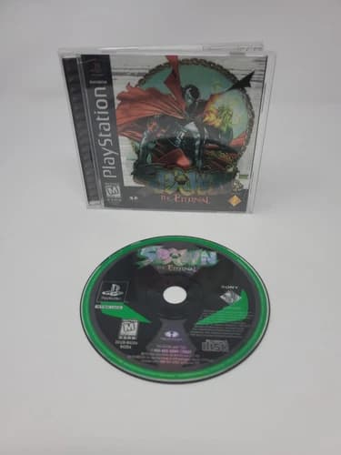 Spawn The Eternal PS1 Chrome Cover Art Sony PlayStation Complete With Manual