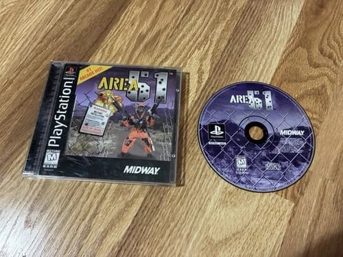 Area 51 (Sony PlayStation 1, 1996) PS1 Black Label Complete w/ Manual Tested